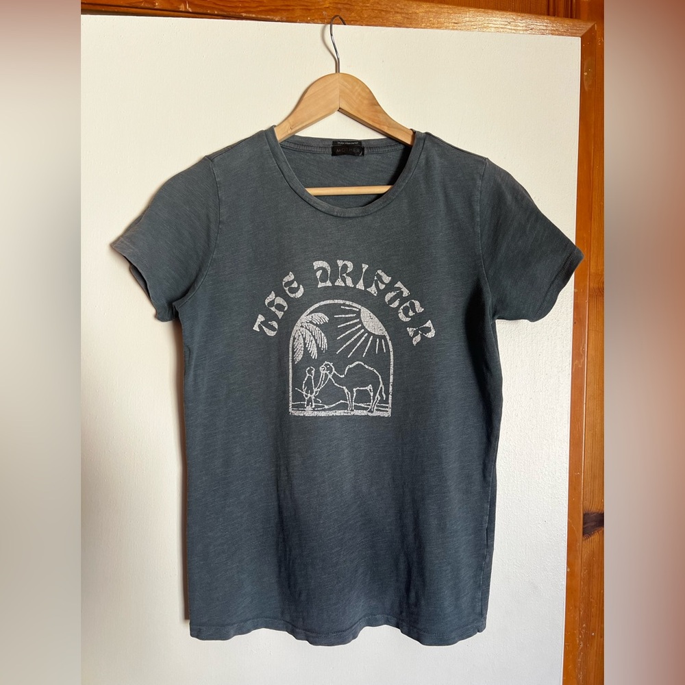 MOTHER Charcoal Gray 'The Drifter' Graphic Short Sleeve Tee